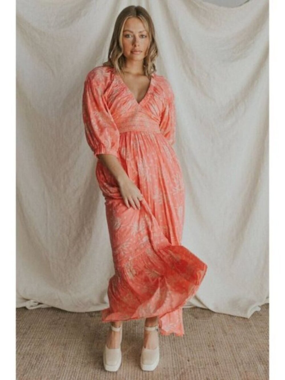 FREE PEOPLE Golden Hour Maxi in Electropop Combo Size Medium - Picture 14 of 15